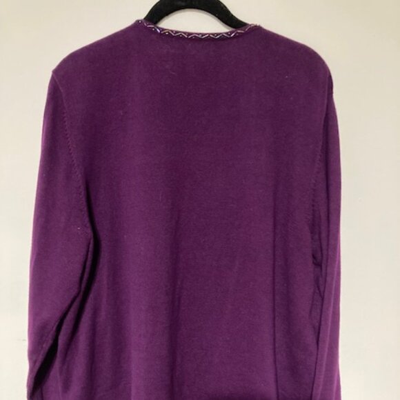 Bob Mackie Wearable Art Cardigan Sweater with Tank – Used - Picture 6 of 11